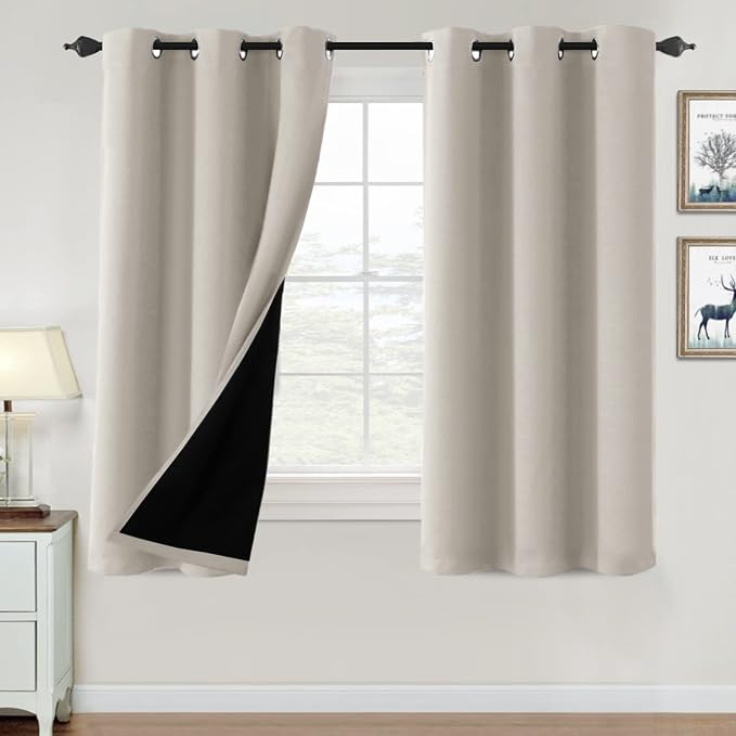 H.VERSAILTEX Oatmeal Blackout Curtains by HVERSAILTEX