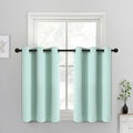 Yakamok Blackout Curtains 38x36 inch Aqua Thermal Drapes-Kitchen | 2 panels by Yakamok
