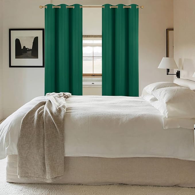 Diraysid Green Grommet Blackout Curtains - Image 6
