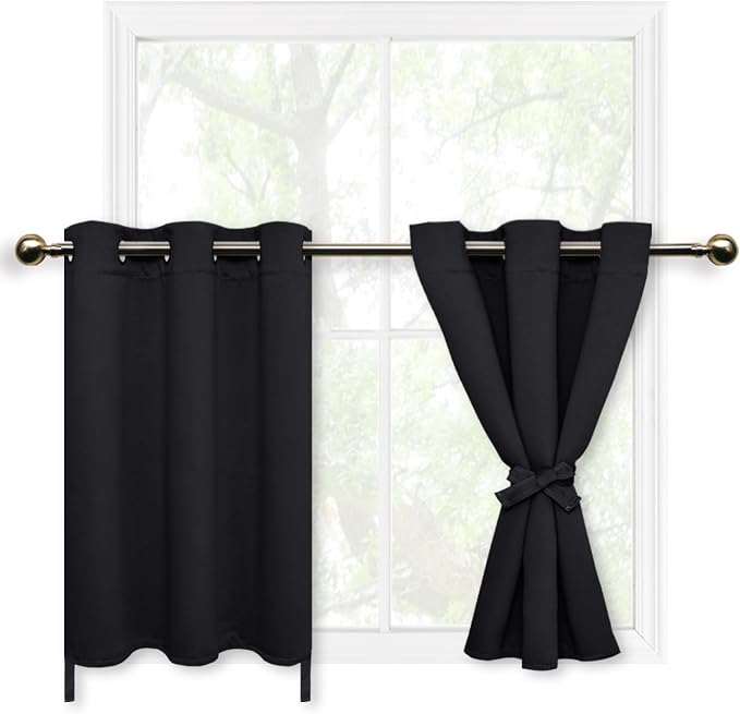 DWCN Black Short Blackout Curtains - Image 7