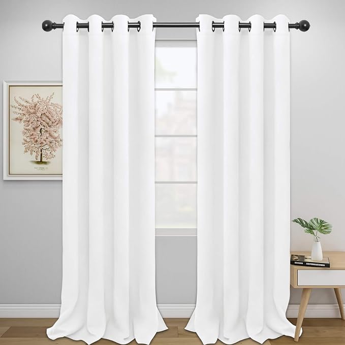 Easy-Going Thermal Grommet Curtains, 2 Panels 52x108 in, Noise Reduction by Easy-Going
