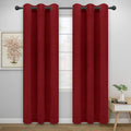 Easy-Going Thermal Grommet Blackout Curtains, 2 Panels 42x84 in | Christmas Red by Easy-Going