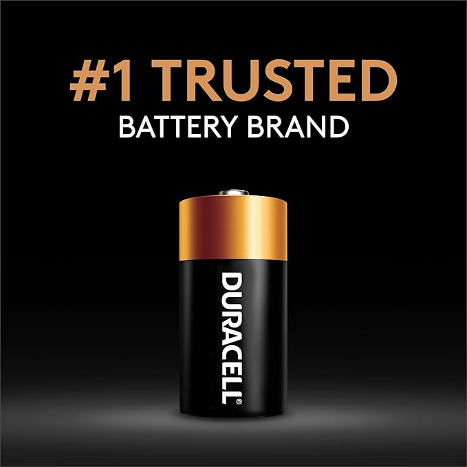 Duracell Coppertop C Batteries, 2 Count Pack, C Battery with Long-Lasting Power, All-Purpose Alkaline C Battery for Household and Office Devices (Pack of 5)