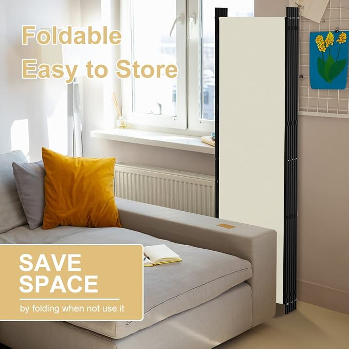 Kokorona 6 Panel Room Divider, 6FT Tall Folding Privacy Screen Wall Dividers - Image 3