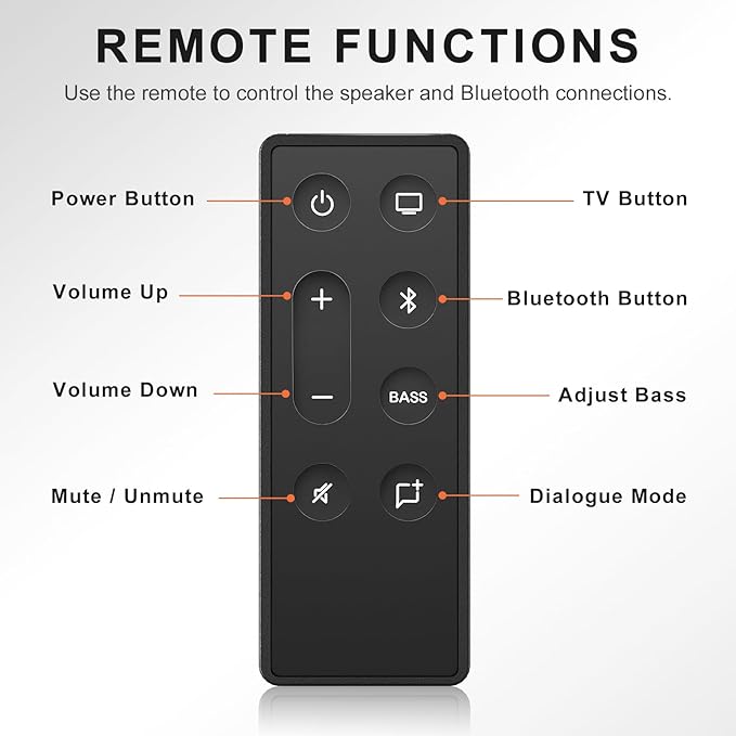Replacement Remote Control for Bose TV Speaker and Solo Soundbar Series II,Compatible with Bose Solo 5 10 15 Series II TV Sound System