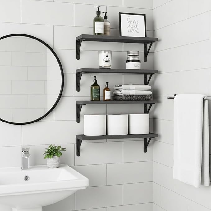 Fixwal Wall Floating Shelves for Home Decor | Wood Shelves, Natural Grain - Image 6