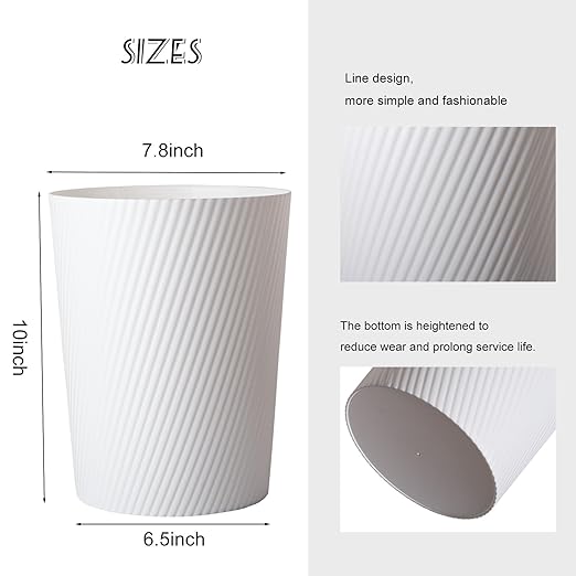UUJOLY Small Trash Can Wastebasket Garbage Can Container Bins - Image 3