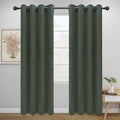 Easy-Going Thermal Grommet Blackout Curtains, 2 Panels 52x84 in | Greyish Green by Easy-Going