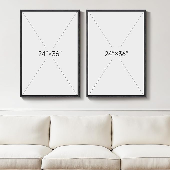 Large Framed Neutral Black Brown Abstract Wall Art - Image 3