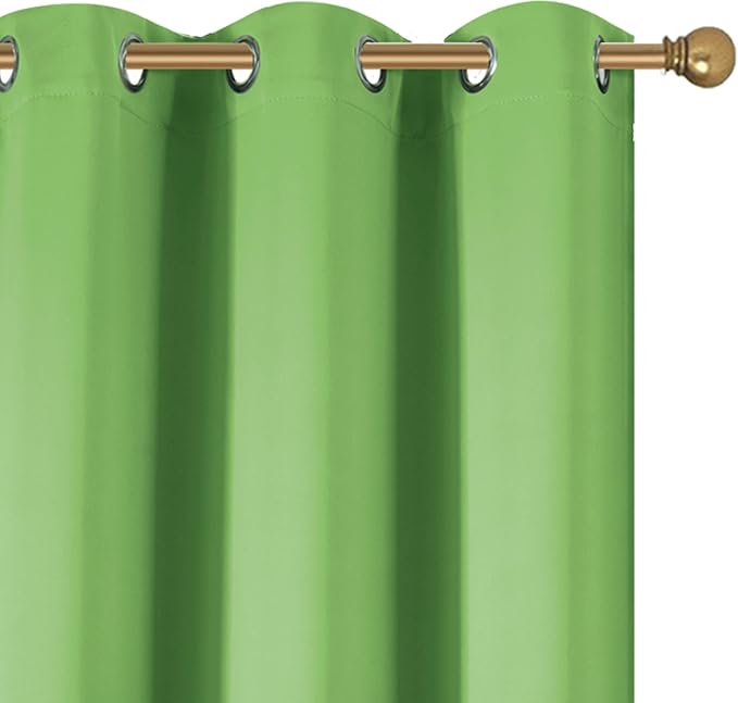 Diraysid Light Green Grommet Blackout Curtains - Image 6