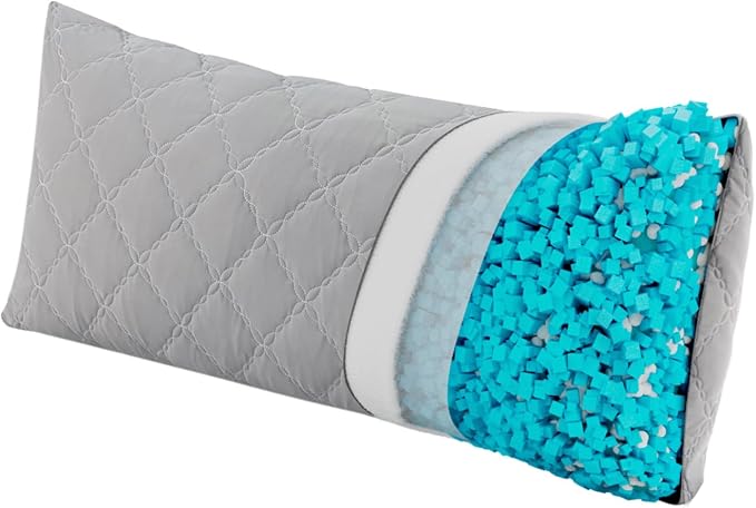 BEDELITE Cooling Body Pillow, Memory Foam Filled, Light Grey, 20x54 Inches | - Image 8