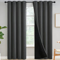 Yakamok Dark Grey Blackout Curtains 96 inches Long by Yakamok