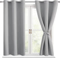 Short Blackout Curtains for Bedroom, 42 x 45 Inch | Thermal Insulated & Light by Hiasan