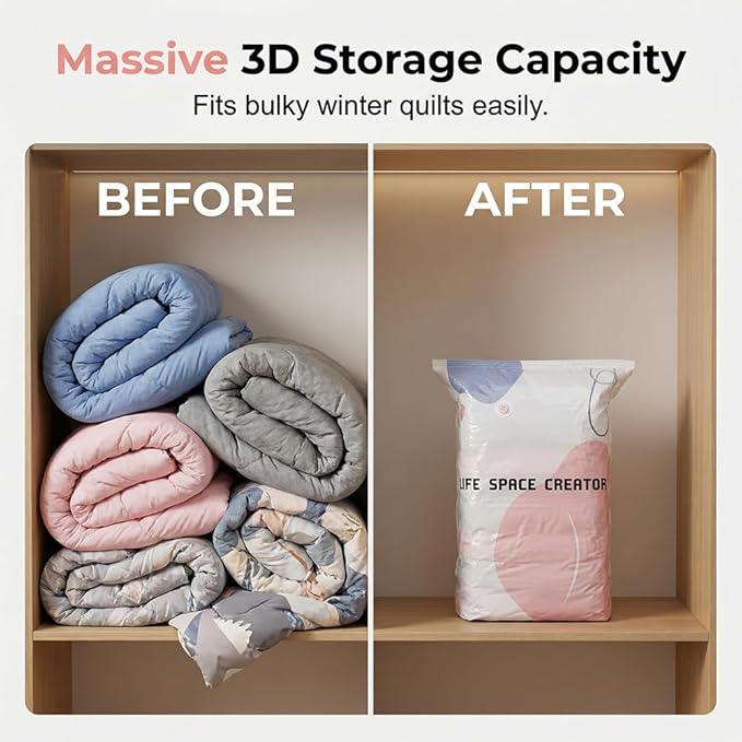 2026 New Vacuum Storage Bags for Home Clothes Compression Space Saver Bags - Image 3
