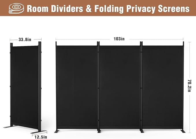 Room Divider 6FT Folding Privacy Screen - Image 3