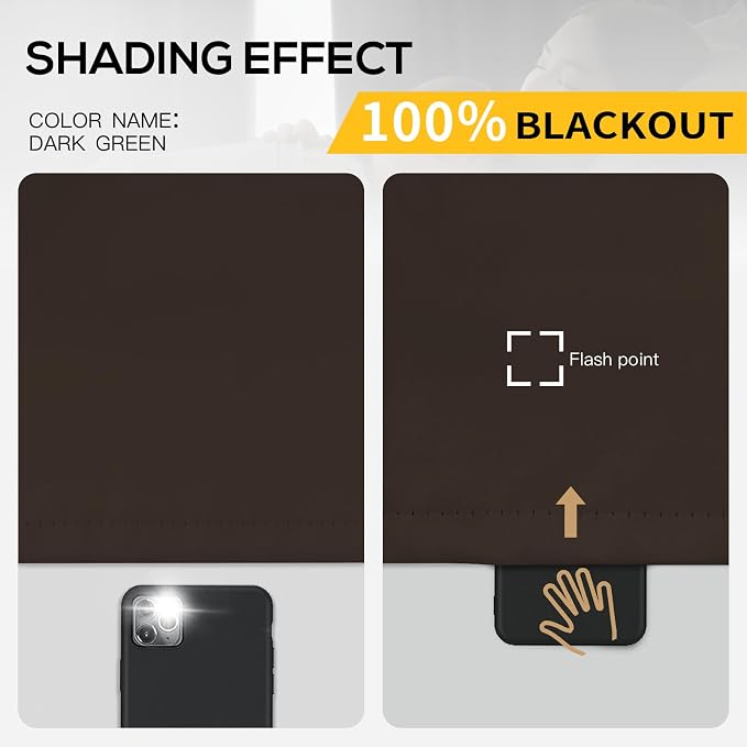 Yakamok Chocolate Blackout Curtains 63 inches Long - Image 2