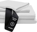 THE LAD COLLECTIVE 3.0 King Bedding Set - King Bedding Sets - 4-Piece Bedset w/Fitted Sheet, Top Sheet & 2 Standard Pillowcases [Duvet Not Included] - Bamboo-Cotton - Malibu White [White]