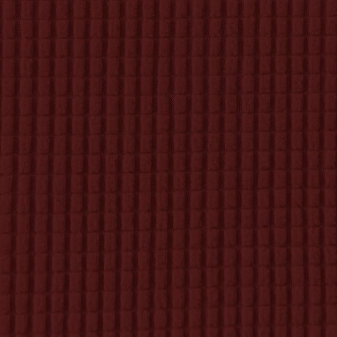 Easy-Going 4 Pieces Oversized Recliner Stretch Sofa Slipcover Sofa Cover Furniture Protector Couch Soft with Elastic Bottom Polyester Spandex Jacquard Fabric Small Checks Wine,X-Large