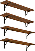Long Wall Shelves, 31.5Inch Wooden Wall Mounted Shelves, Easy Assembly by DINZILVJ