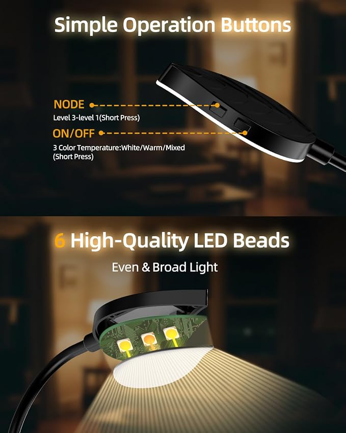 Rechargeable Book Lights for Reading at Night - Image 3