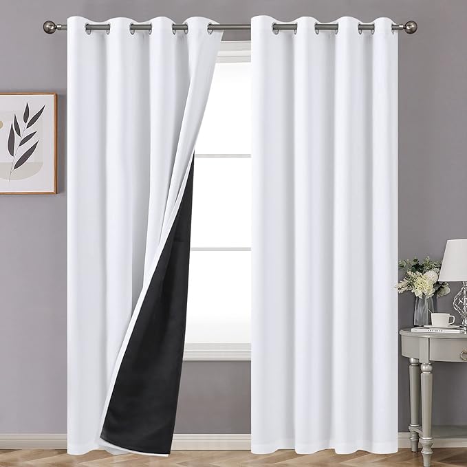 YoungsTex White 100% Blackout Insulated Curtains by YoungsTex