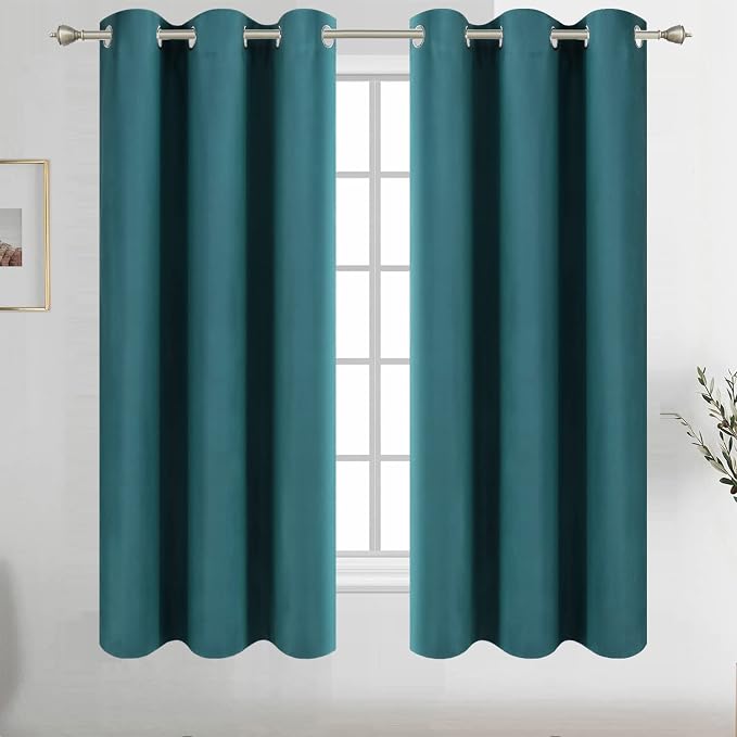Diraysid Sea Teal Grommet Blackout Curtains by Diraysid%2C+refresh+your+life