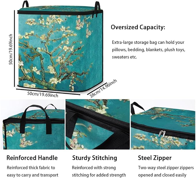 2pcs blanket storage bag for under bed, closet organizers 95L | clothing - Image 3