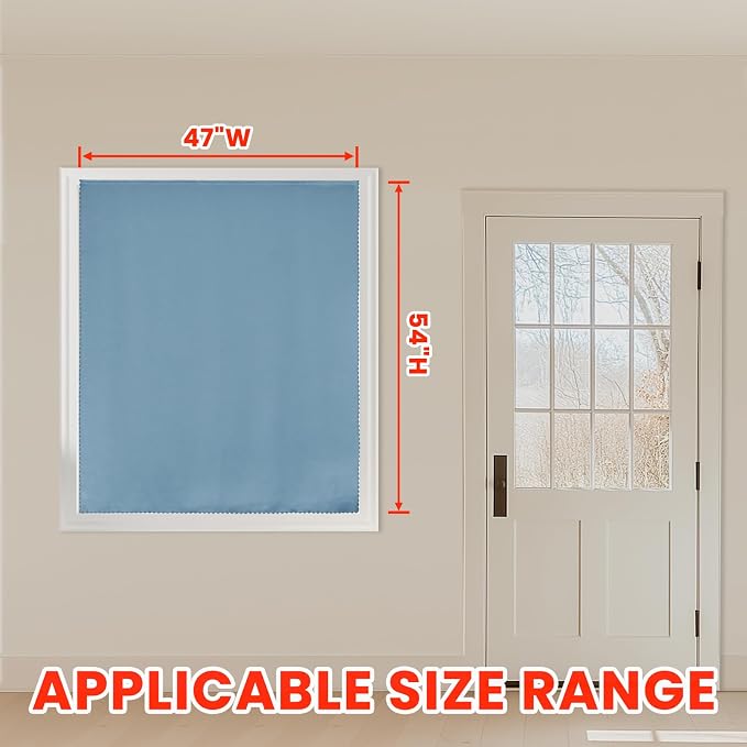 AJAZZ 100% Blackout Stick Curtain Portable Black Out Curtains Adhesive Curtains - Image 8