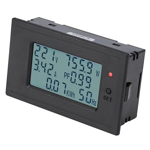 DROK AC Digital Multimeter with Internal CT Voltmeter Ammeter Watt Meter 40-280V, Volt Amp Tester Voltage Amp Power Energy Meter 20A, for Solar Panels Inverter Generator