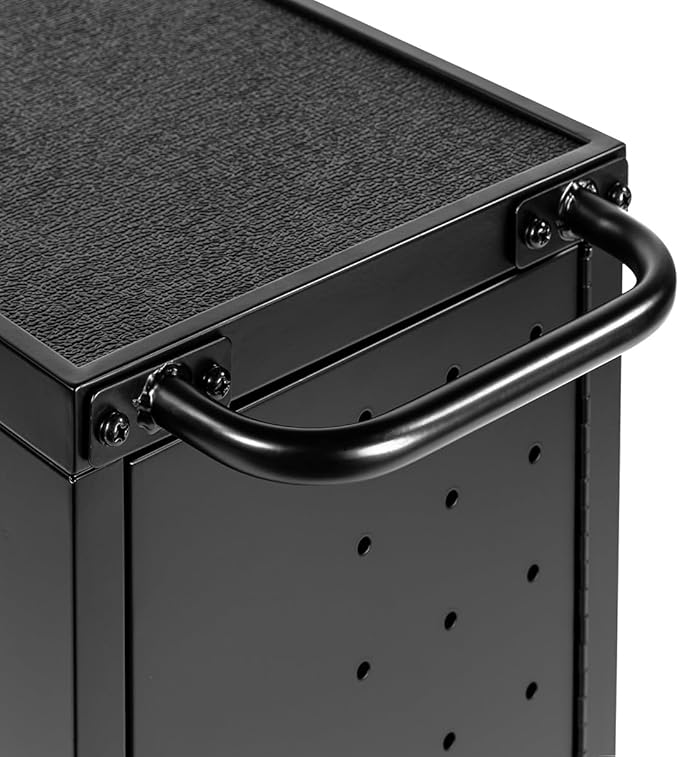 Line Leader Compact 16 Device Rolling Mobile Charging Cart for Chromebooks, Laptops, Tablets, Charging Station For Classrooms and Offices, Includes Power Strip and Locking Cabinet (Black, 34in x 23in)