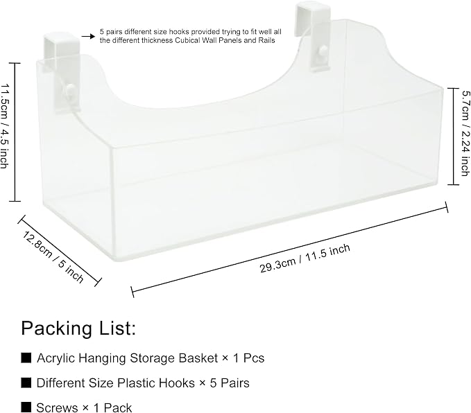 Acrylic Hanging Bedside Shelf - Image 2