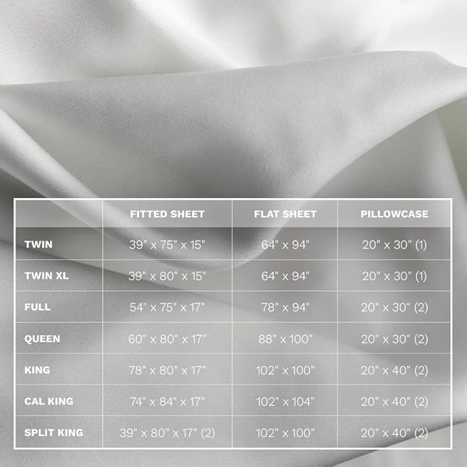LUXOME Luxury Sheet Set | 100% Rayon (Viscose) from Bamboo | King Size - White | Deep Pockets | 4-Piece Set (Fitted, Flat, 2 Pillowcases)