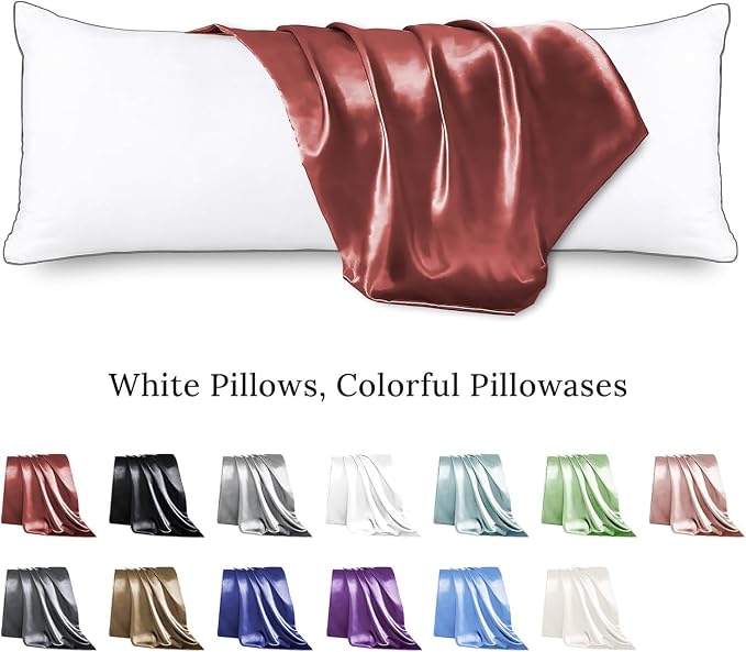 Body Pillow with Satin Pillowcase, Body Pillow - Image 2