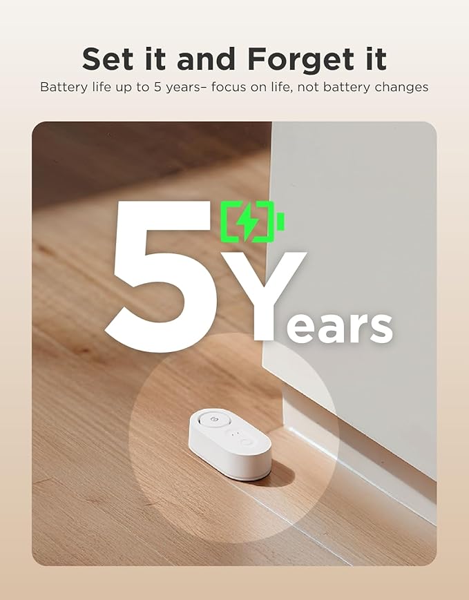 GoveeLife Upgraded Smart Water Leak Detector 1s with 1804ft Ultra-Long Range, WiFi Water Sensor with SMS/Email/APP Push and Sound Alarm, 5-Year Battery Life, Suit for Home, Basement, Kitchen, 4 Pack