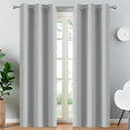 Yakamok Blackout Curtains 38x90 inch Light Grey Thermal Drapes-Bedroom | 2 by Yakamok