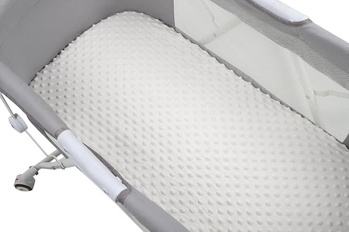 Dot Bassinet Sheet Set 2 Pack Stretch Fitted Bedside Sleeper Bassinet Sheets Sheets,Ultra Soft, for Baby Girls and Boys Cream, Rabbit