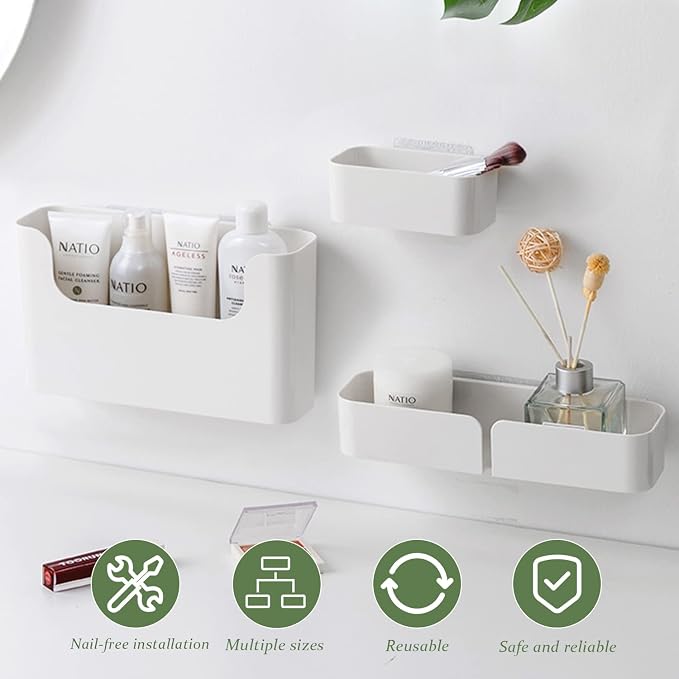 4 Pack Bedside Shelf Wall Mount, Wall Mounted Floating Shelf, Bedside Shelf - Image 6