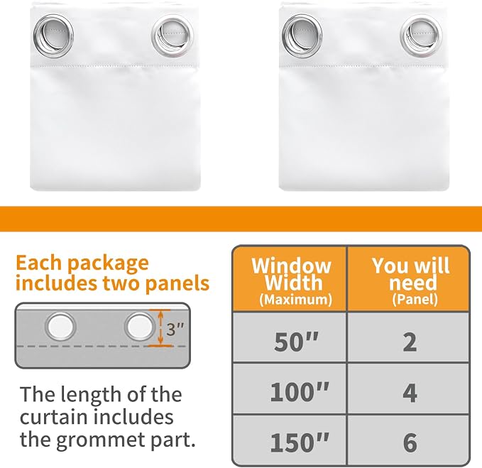 YoungsTex Insulated 100% Blackout Curtains 63 Inch Length - Image 6