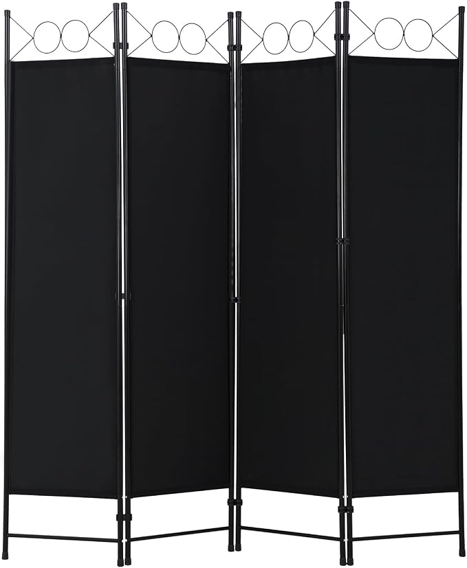 FDW 4 Panel Room Divider, 6FT Folding Privacy Screen Freestanding Partition Wall by FDW