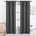 Yakamok Blackout Curtains 38x72 inch Charcoal Grey Thermal Drapes-Bedroom | 2 by Yakamok