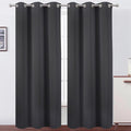 Dark Grey Thermal Blackout Curtains/38 x 84 Inch/Set of 2 Panels Room Darkening by Lemomo