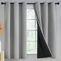 Yakamok Light Grey Blackout Curtains 63 inches Long by Yakamok