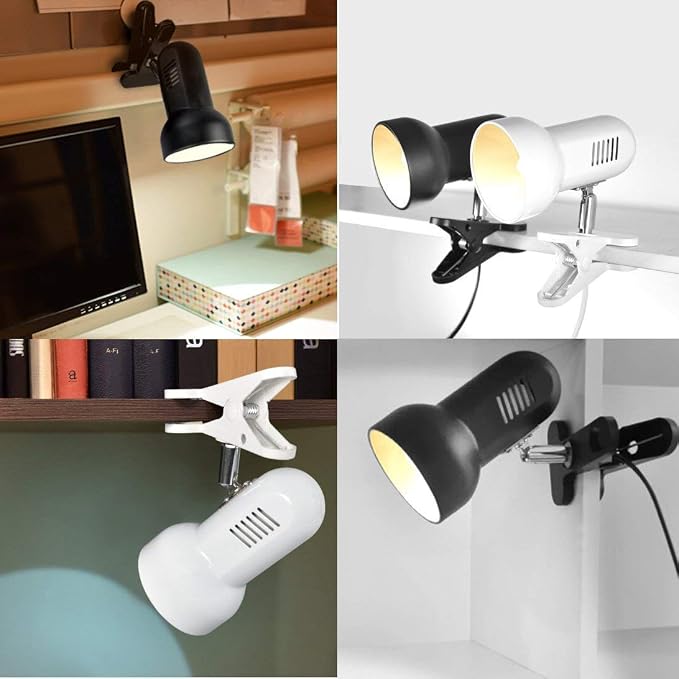 RONG&LAN Desk Lamp, 360 Rotation Clip on Lamp Portable Book Reading Light - Image 5