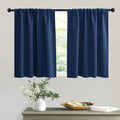 RYB HOME Short Navy Blue Blackout Curtains by RYBHOME