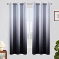 SimpleHome Ombre Gradient Black White to Gray Curtains by SimpleHome