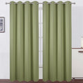 Blackout Curtains 52 x 90 inches Long Sage Green Curtains Set of 2 Panels by Lemomo