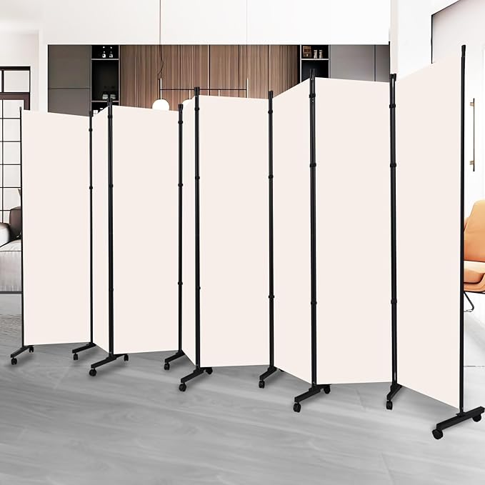 Room Divider 6 Panel-176''Wide Folding Privacy Screen, Large Partition Wall | by HOMSCREENER