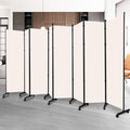 Room Divider Folding Privacy Screens W/Wheels, Divider by HOMSCREENER
