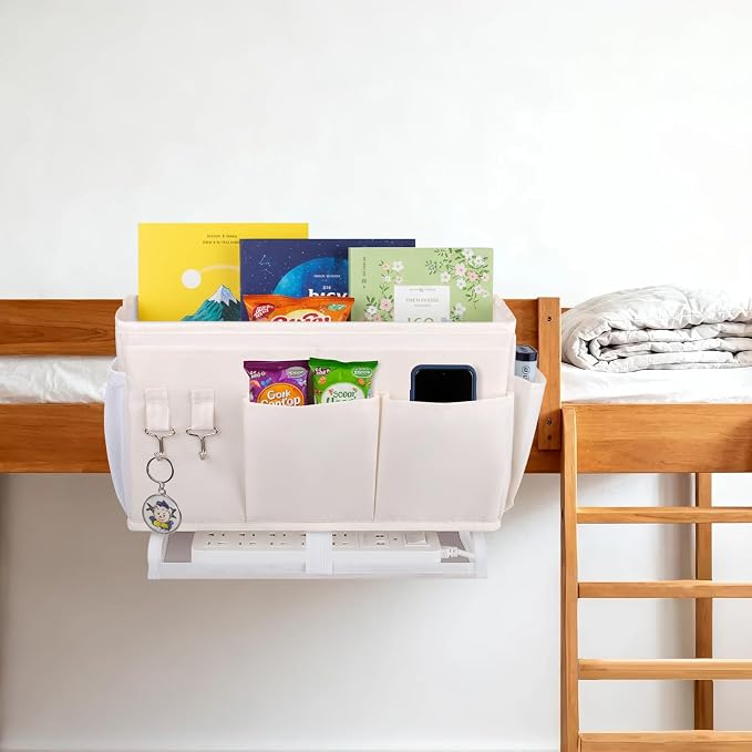 2Pcs Bedside Caddy for Dorm Bed Bedside Organizer, Bedside Storage - Image 7