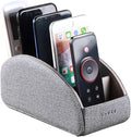 TV Remote Control Holder with 5 Compartments, Pu Leather Remote Caddy/Tray | by YAPISHI
